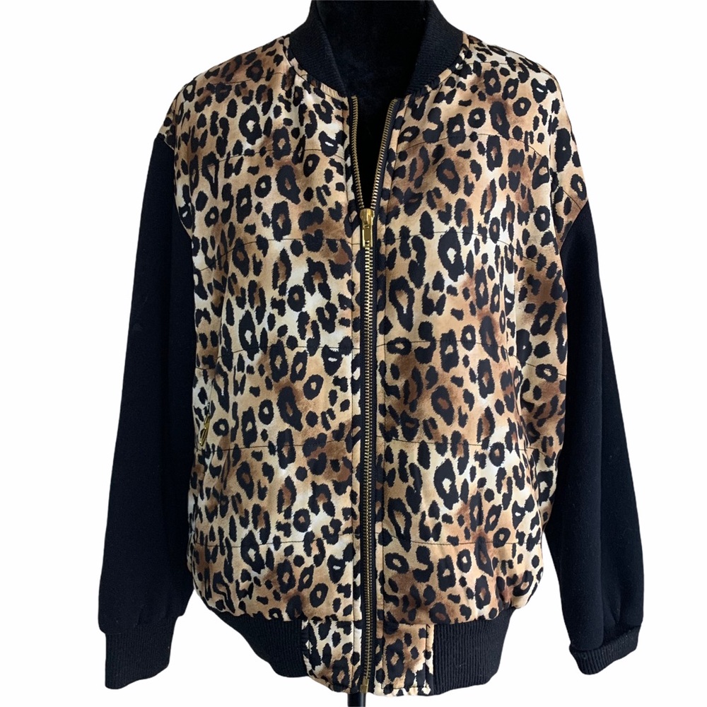 Forever 21 Leopard Bomber Jacket